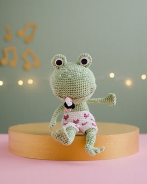 Receita em PDF – Sapo Lelé Amigurumi Interativo